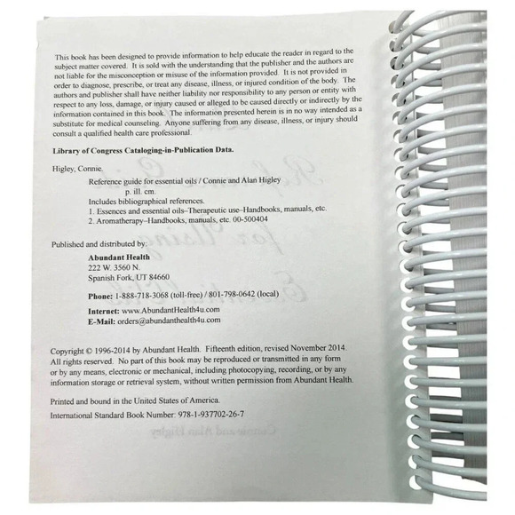 Quick Reference Guide For Using Essential Oils Connie & Alan Higley 2014 Edition - Picture 4 of 5
